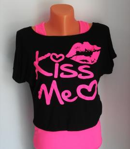 Set maieu cu tricou Kiss me 1