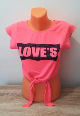 Tricou scurt love's pink